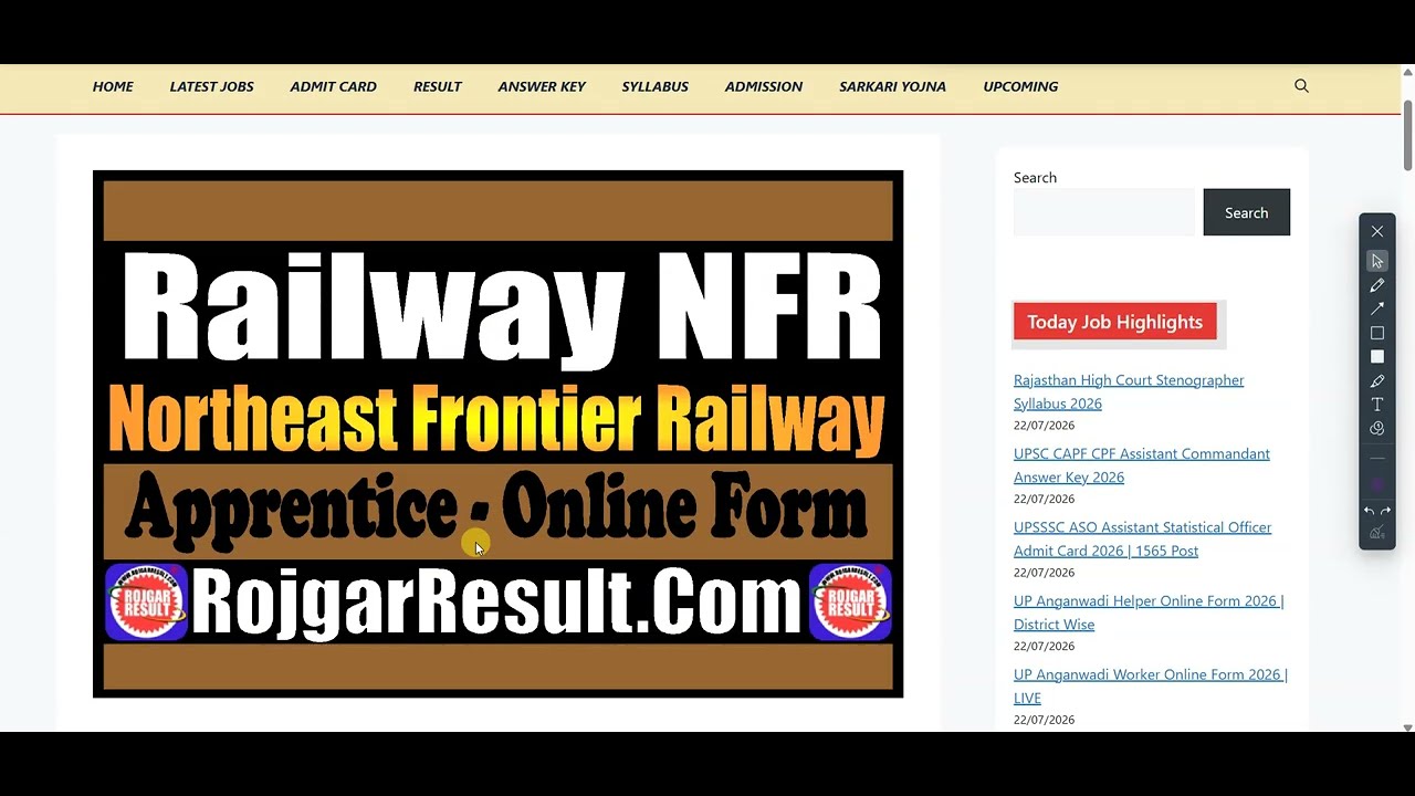 Railway NFR Apprentice Online Form 2026 for 6777 Post | How To Fill | Form Kaise Bhare | Full Video