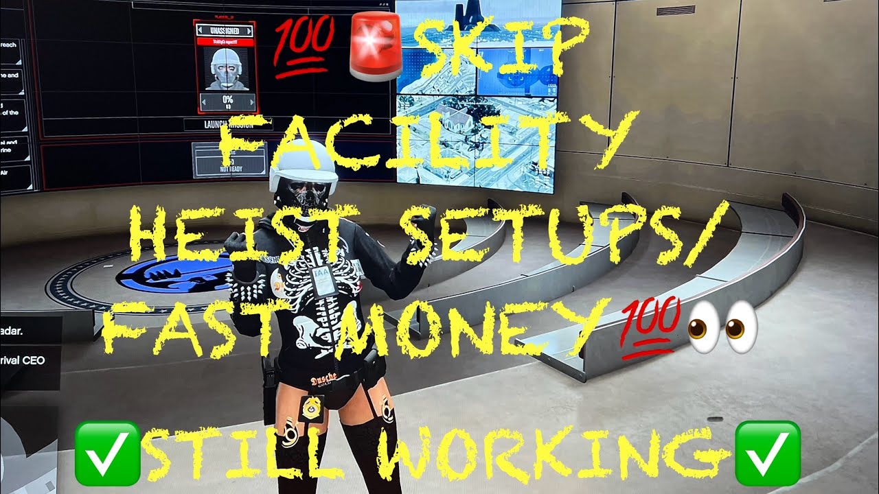 💯✅SKIP FACILITY HEIST SETUPS/FAST EASY MONEY GLITCH💰💯