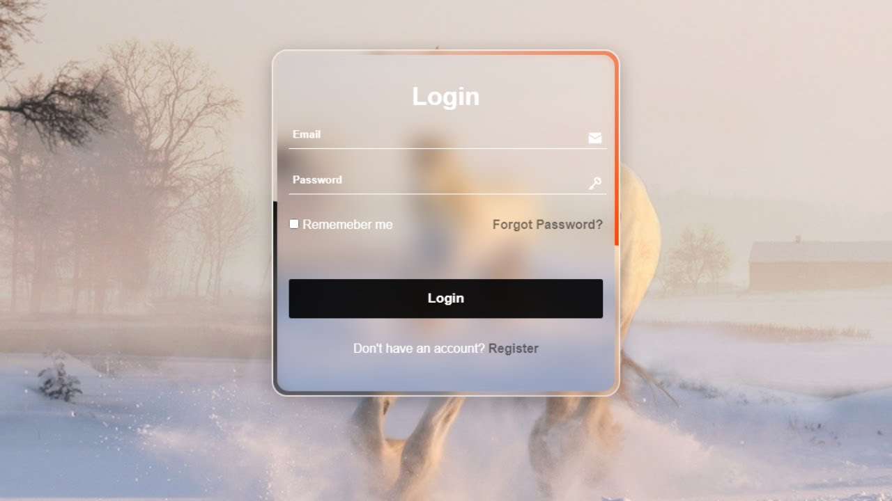 Animated Login Form In Html and CSS