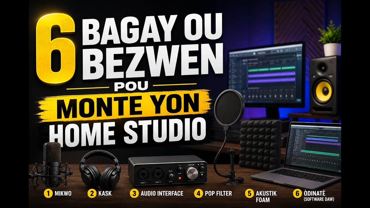 6 BAGAY OU BEZWEN POU MONTE YON HOME STUDIO