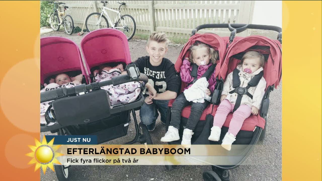 Efter tuffa &aring;r med missfall - fick fyra barn p&aring; tv&aring; &aring;r! - Nyhetsmorgon (TV4)