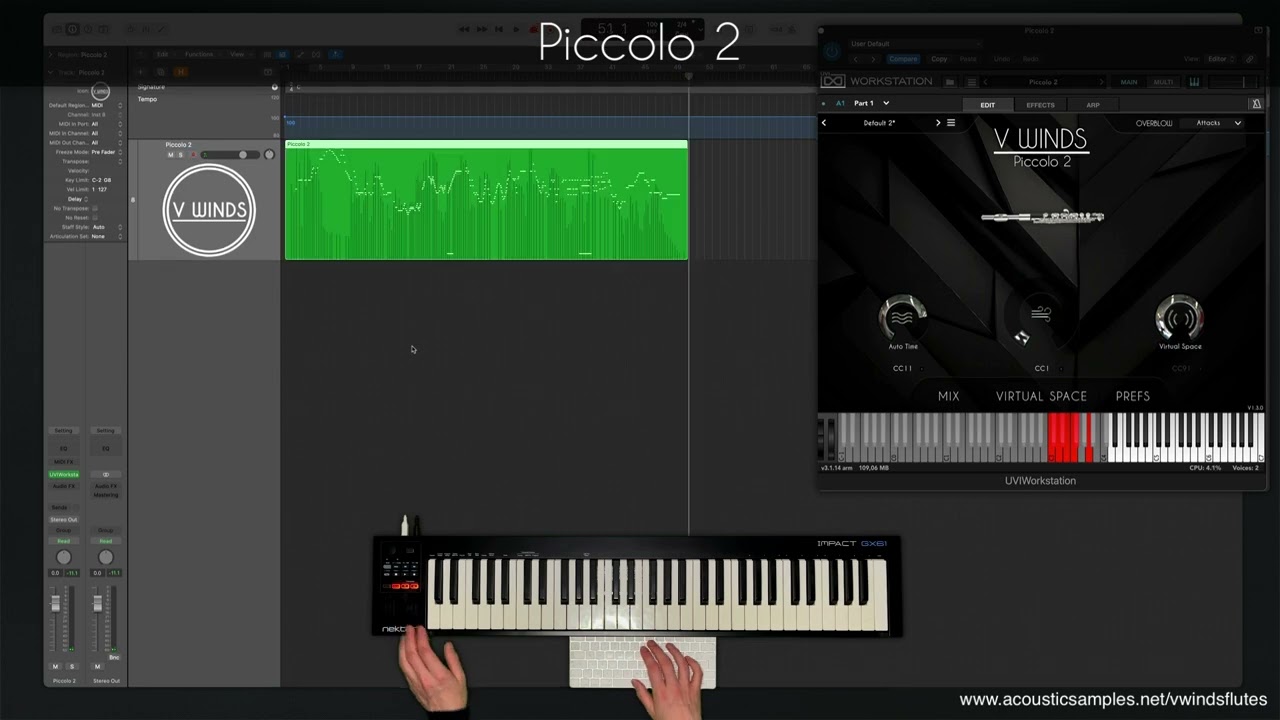 VWinds Flutes: Instruments Playthrough