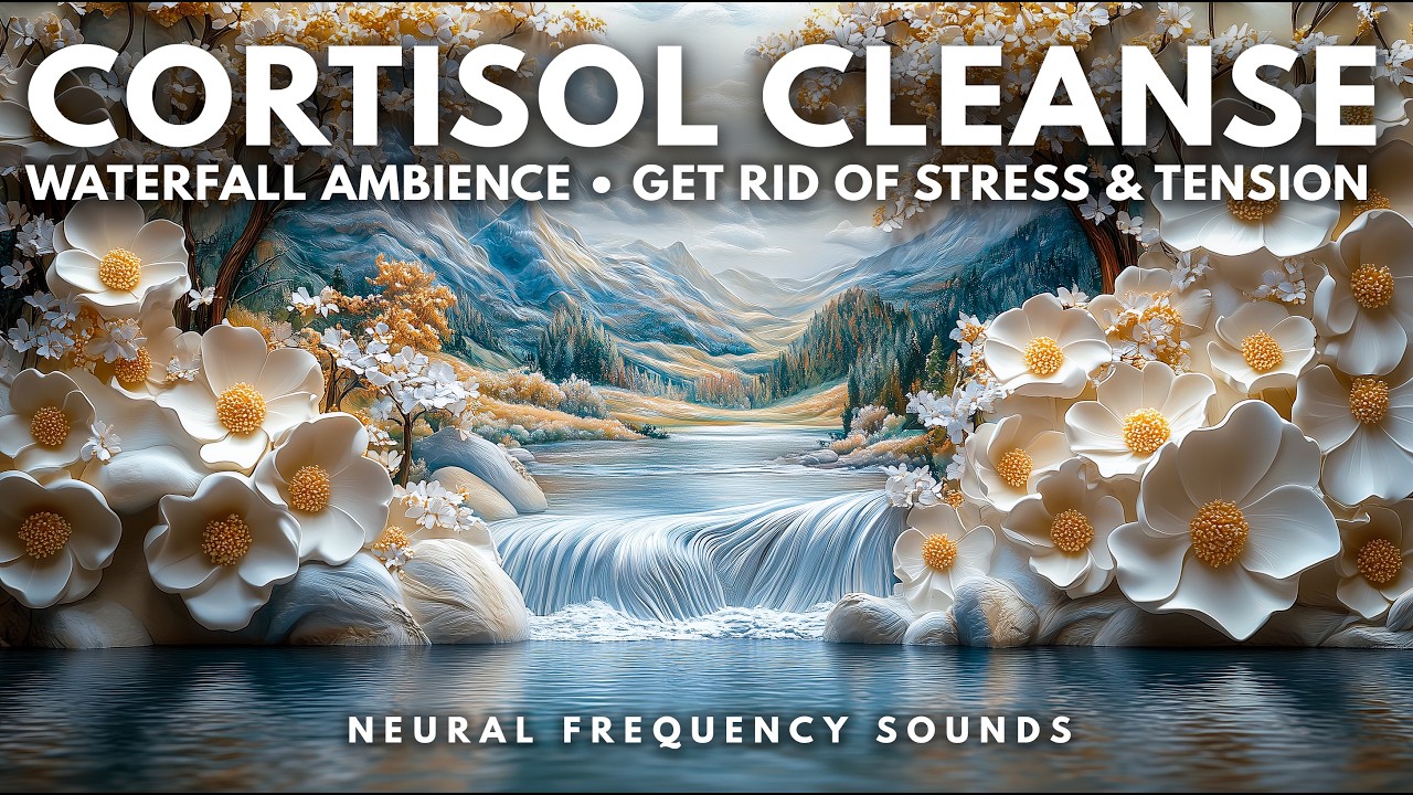 174 Hz + Waterfall 🌊 Body Tension Off &bull; Stand Under the Falls & Finally Let Go | Pain Relief Music