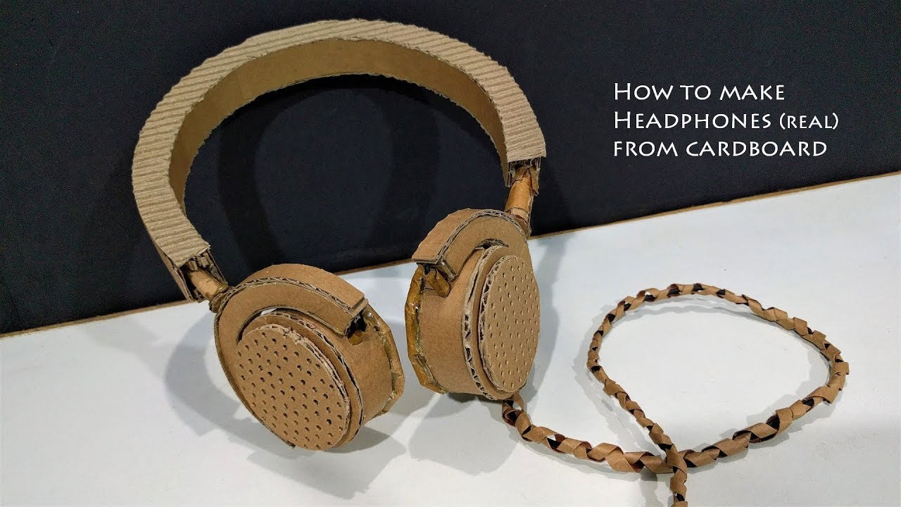 How to make Headphones from Cardboard | working headphones Diy at home