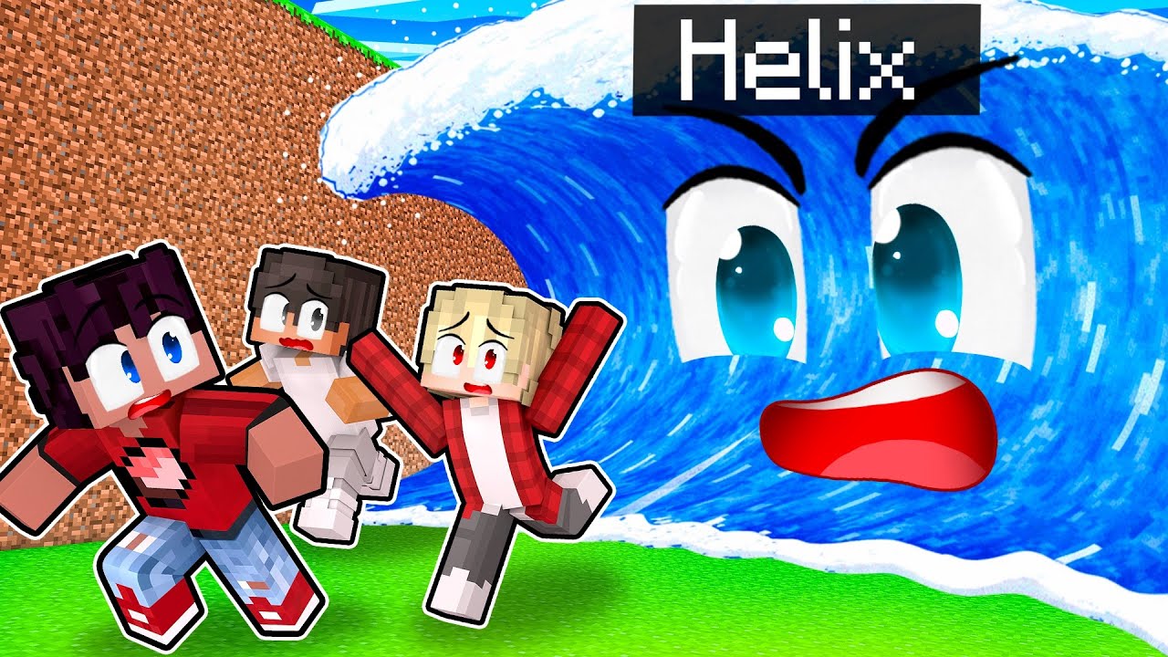 Prankuju KAMARÁDY jako OBROVSKÁ TSUNAMI v Minecraftu!