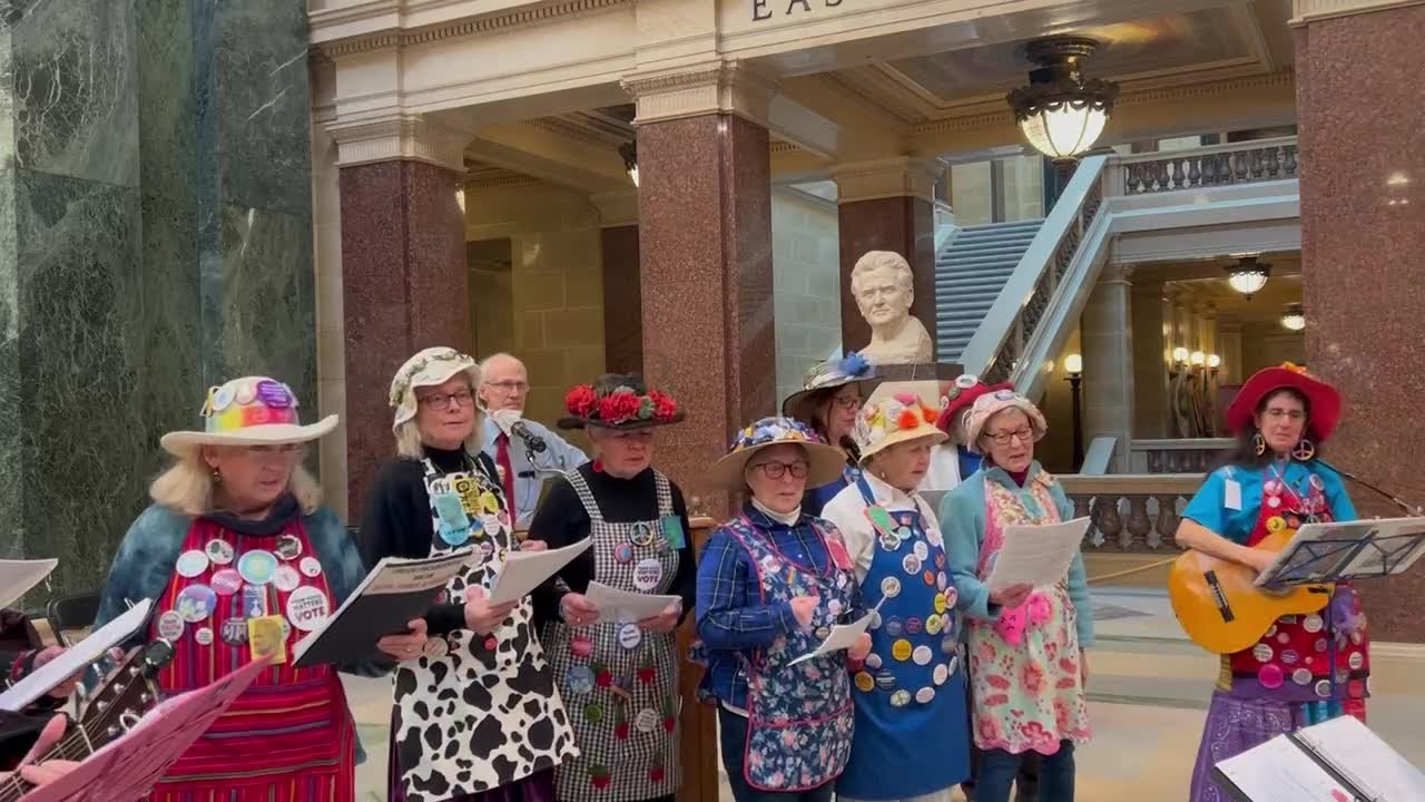 Raging Grannies perform at Capitol