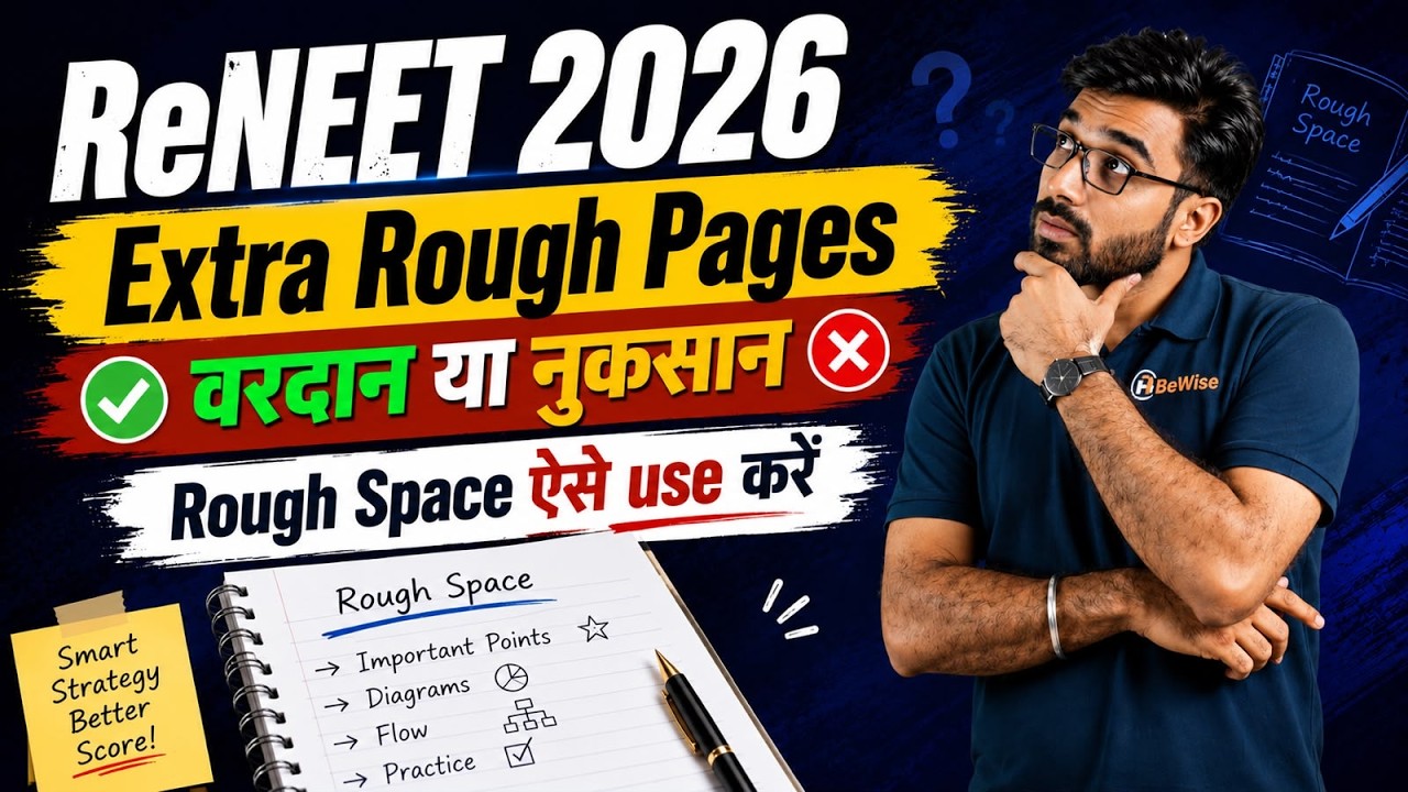 🤔  ReNEET 2026 Extra Rough Space: वरदान या नुकसान? | NTA Latest Update  | Sunil Nain Sir #reneet2026