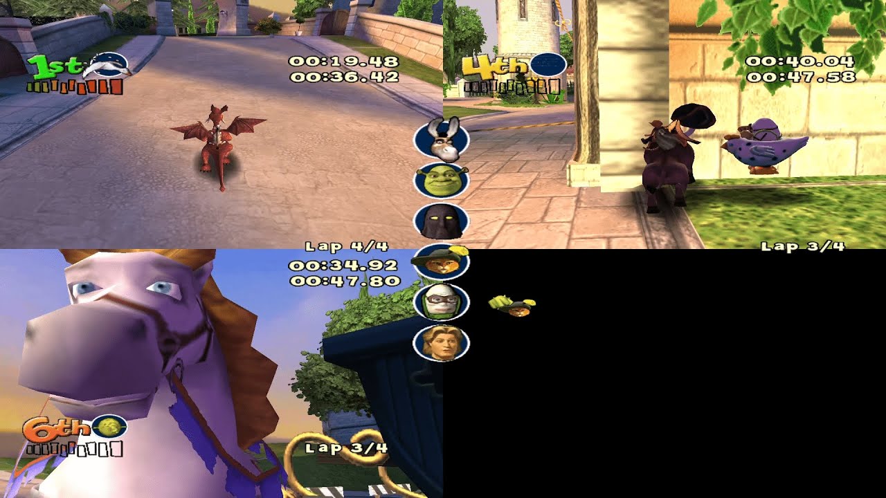 Shrek Smash n' Crash Racing - Bullying Humpty AI 29 (Gamecube/Dolphin)