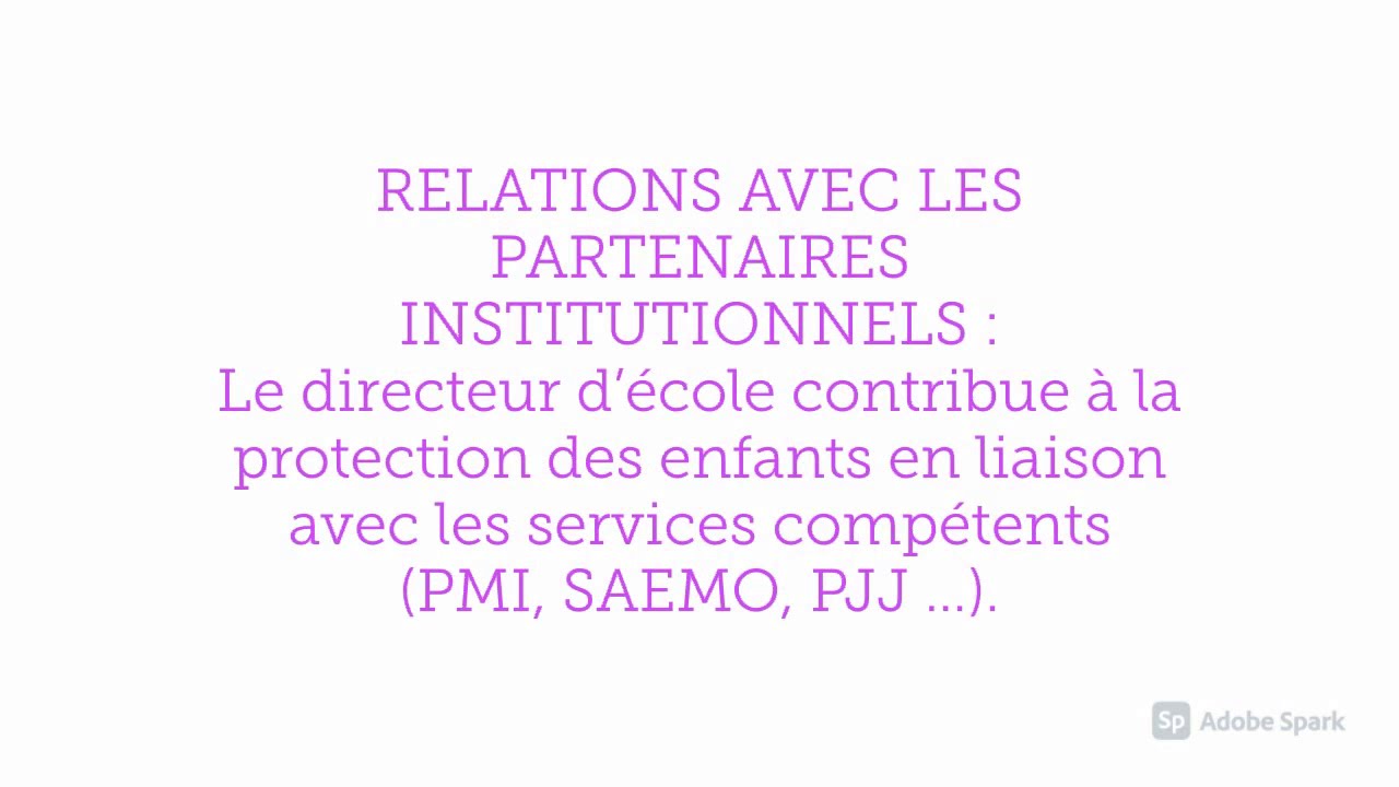 DIRECTEUR D’ÉCOLE, PARTENAIRES : QUELLES RELATIONS ?