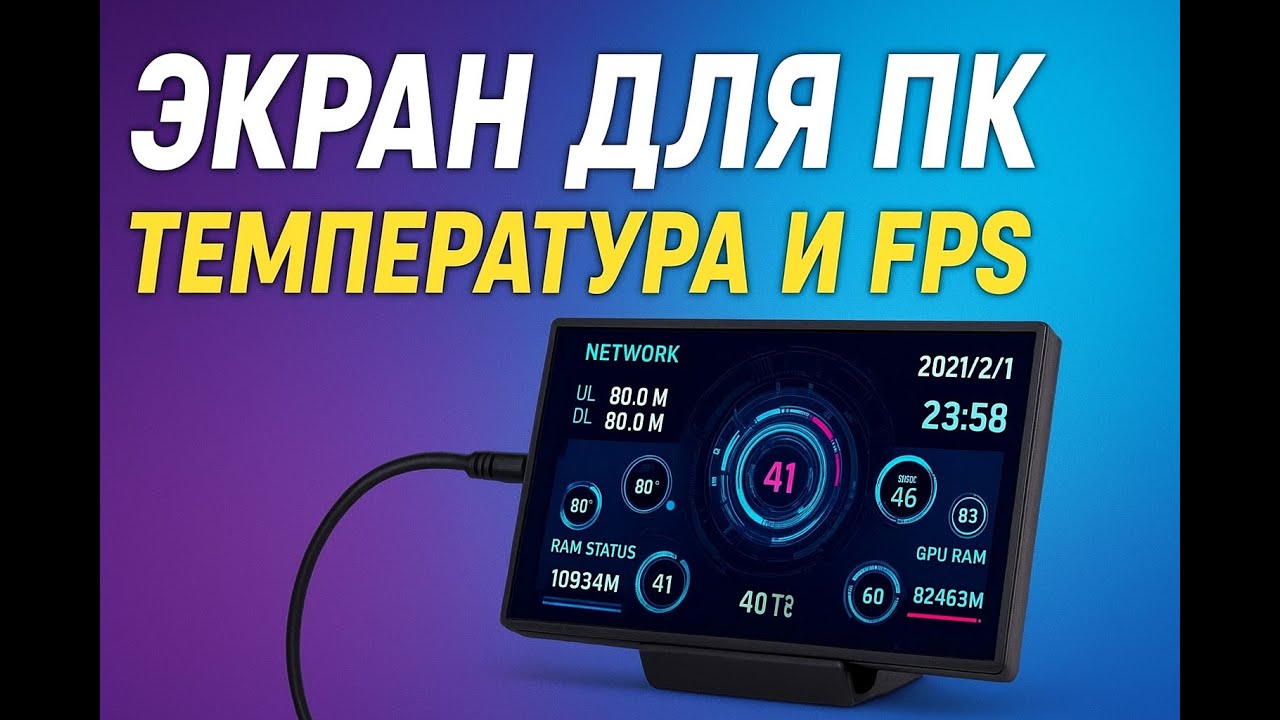 Как вывести температуру и FPS на отдельный экран ПК. Экран для ПК: температура, FPS, Мини дисплей