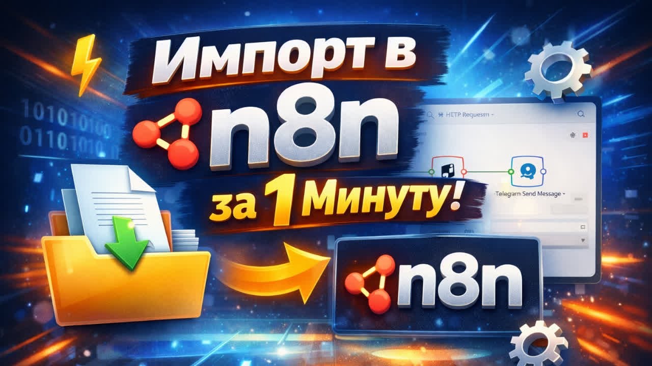 Как импортировать шаблон в n8n за 1 минуту