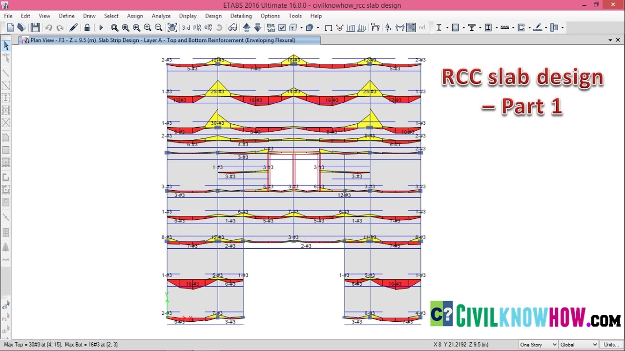 RCC Slab Design in Etabs 2016 - Part 1 [Beginners Tutorial]