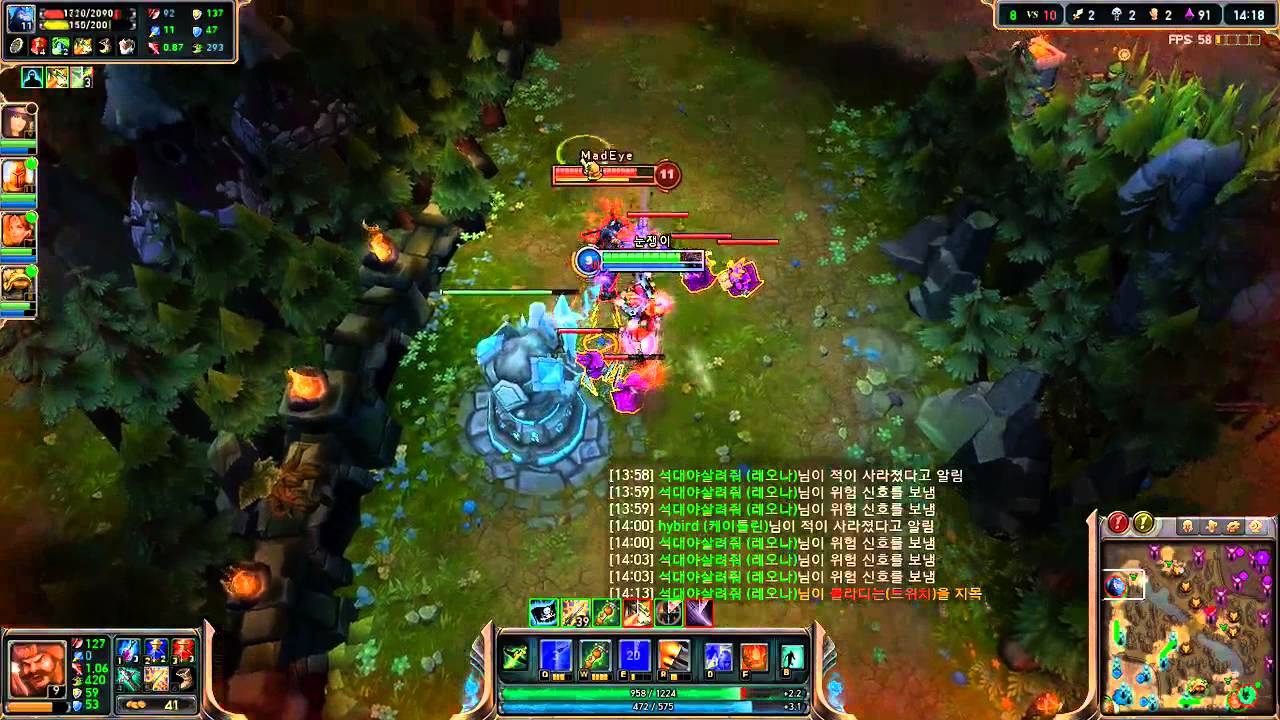 눈쟁이]TOP]갱플랭크vs쉔(Shen) 첫영상