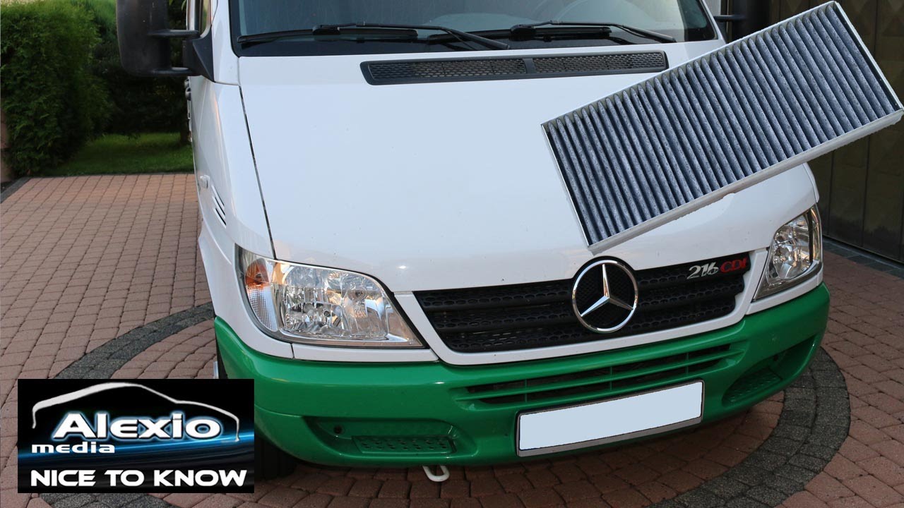 Mercedes Sprinter Bj.00-06 Pollenfilter / Innenraumluftfilter wechseln - change air filters