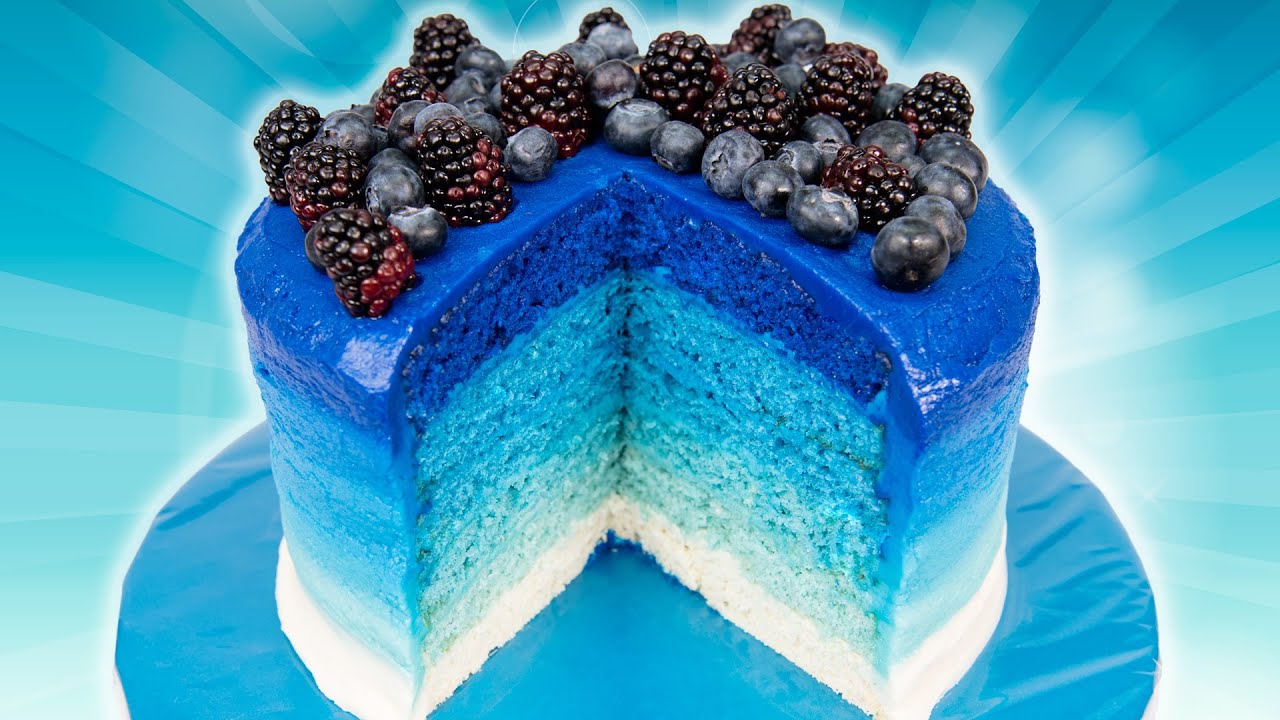 6 Layer Ombre Cake from Cookies Cupcakes and Cardio