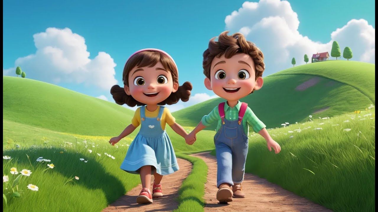 Jack and Jill Up the Hill | Classic Nursery Rhyme with Safe Learning Story | Fun Kids Song