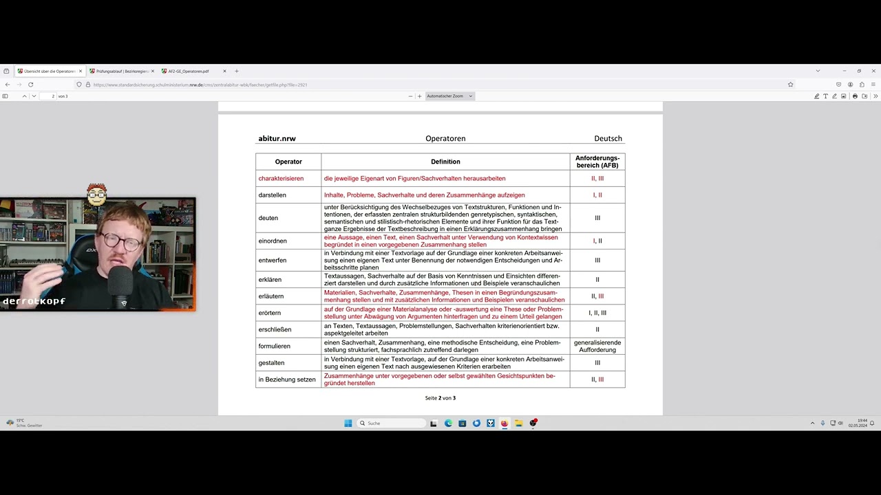Abitur in NRW: Prüfung A4 - Mündliche Prüfungen in Deutsch und Geschichte