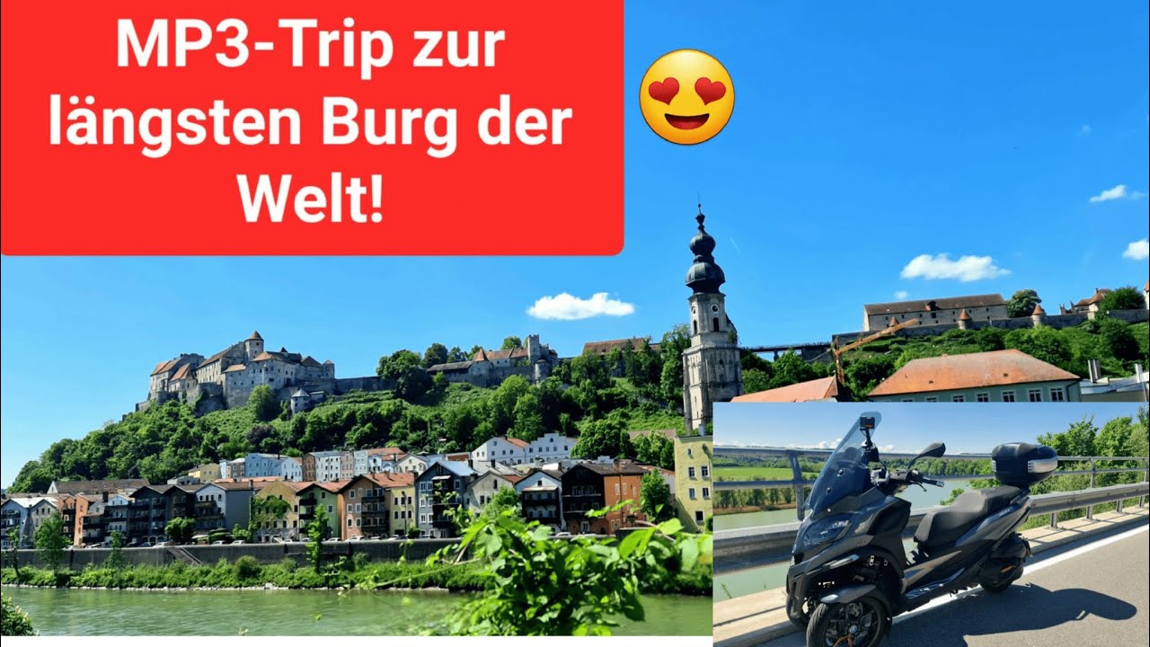 Mit dem Piaggio MP3 530 zur l&auml;ngsten Burg!
