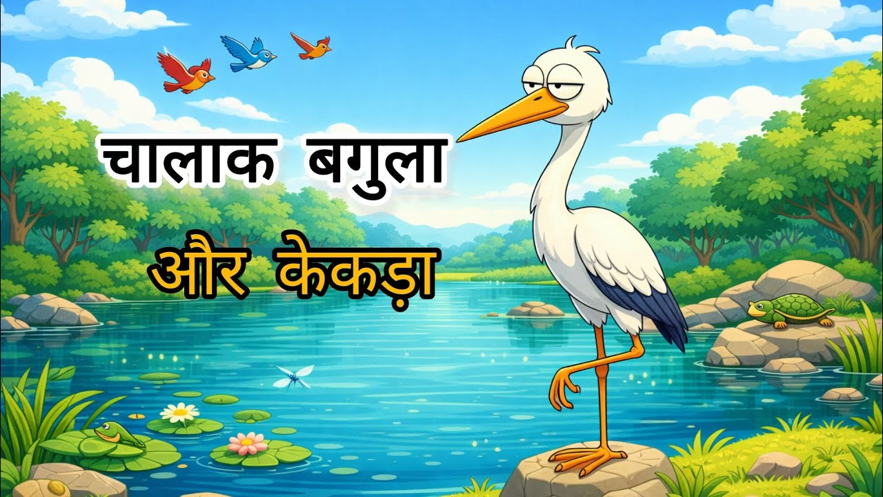 चालाक बगुला और केकड़ा | हिंदी नैतिक कहानी | hindi kahani | stories in hindi | kahaniya 