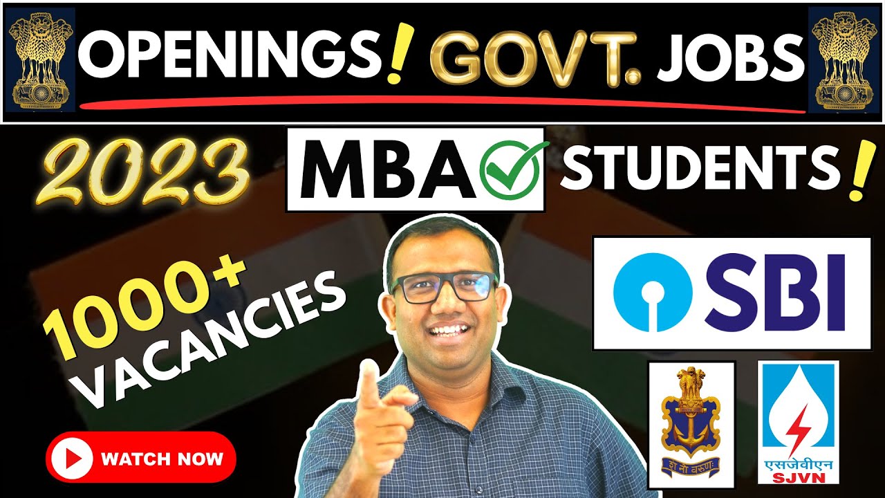 🔥Latest Government Job Vacancies 2023 for MBA! Sarkari Jobs after MBA #mba #governmentjob #jobs