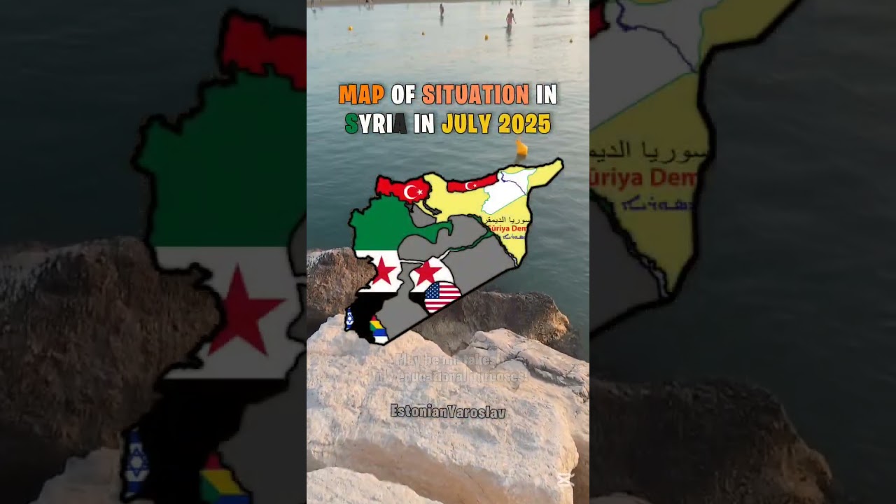Map Of Syrian Civil War In July 2025 #europe #geography #country #map #mapping #syria
