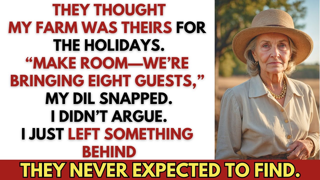 I Bought a Farm to Enjoy a Quiet Christmas—But My DIL Tried to Move In With a Crowd, So I…