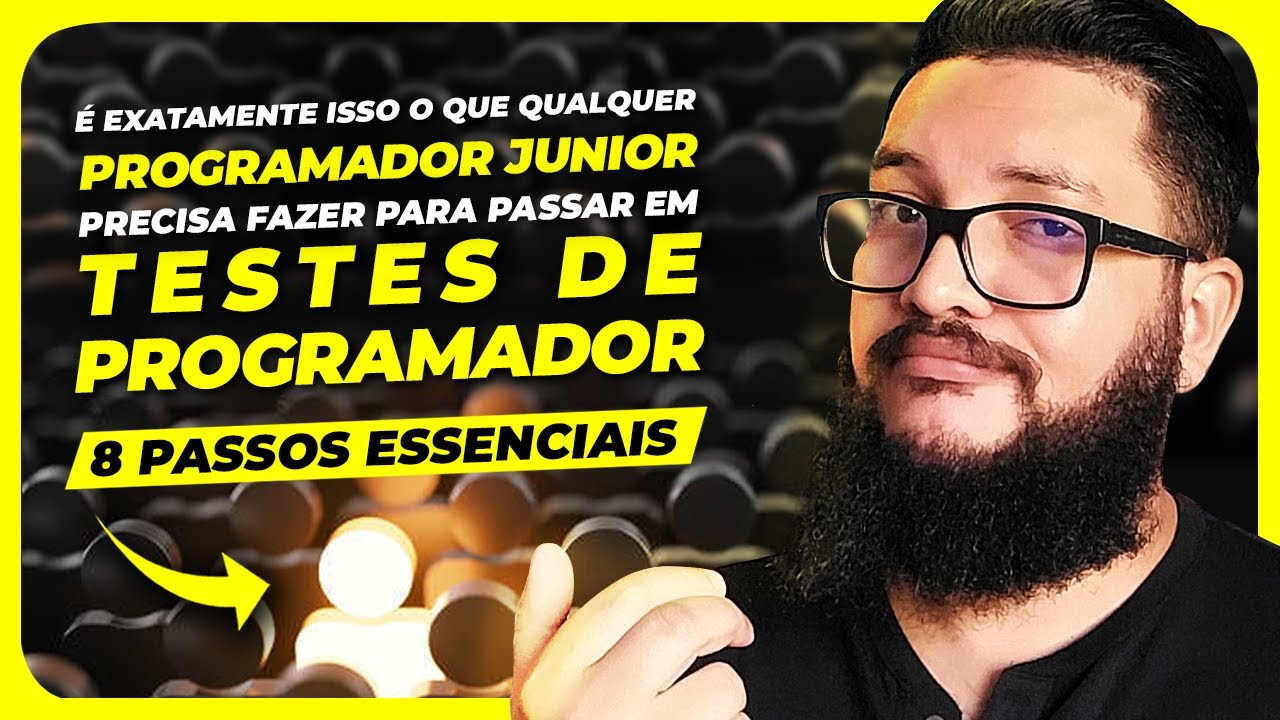 TIPO DE TESTES MAIS COBRADOS EM VAGAS DE PROGRAMADOR JUNIOR 👀