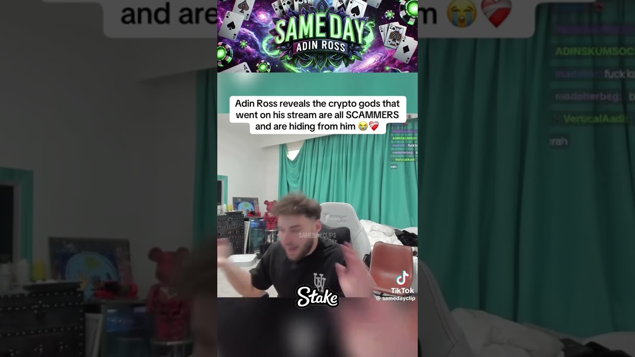 Adin Ross reveals the crypto gods that went on his stream are all scammers #adinross