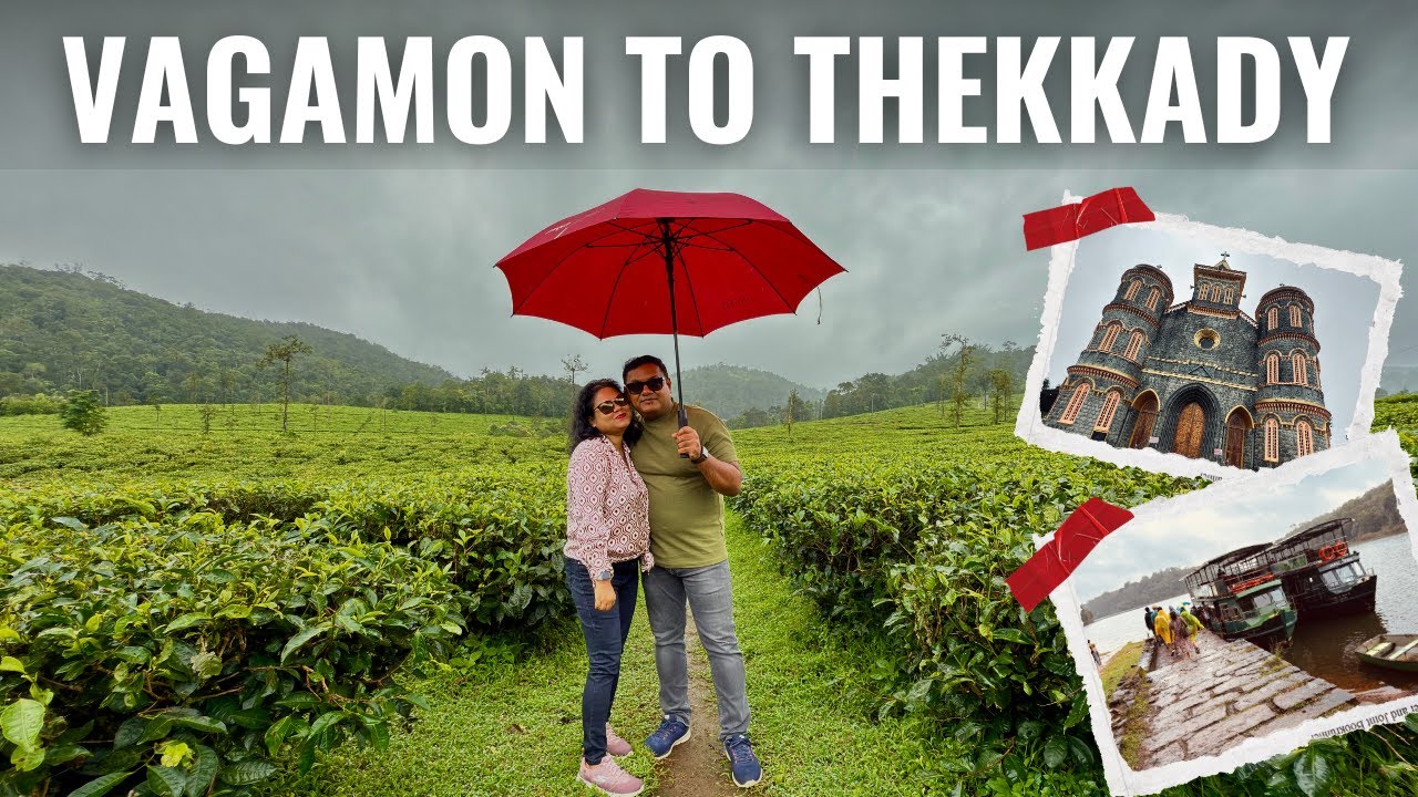 Vagamon to Thekkady road trip | Tea Plantations, Old Church & Periyar Lake boating | offbeat travel