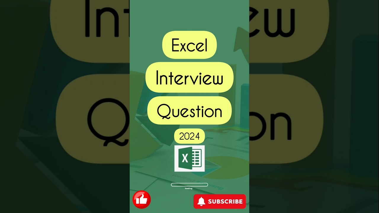 Excel interview question for data analyst in 2024 #excel #data #microsoftoffice #excelyourself