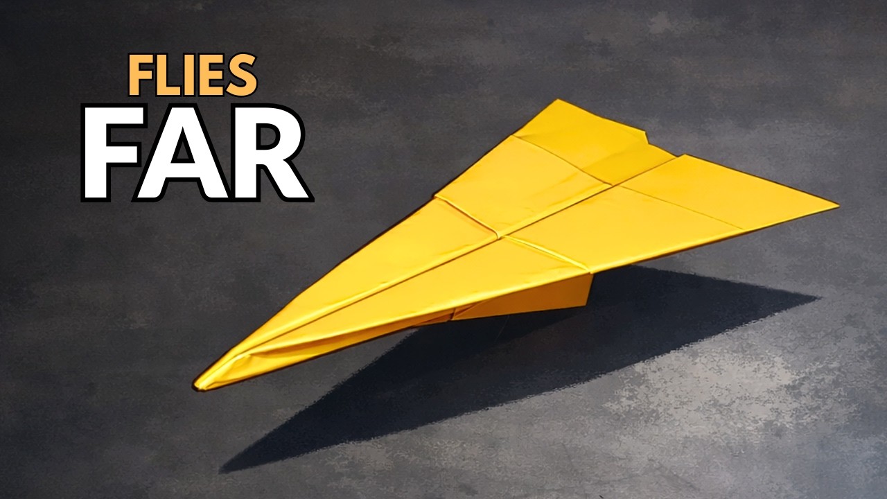 How to Fold a Paper Airplane Super Easy - EPIC Jet Paper Airplane that Flies FAR