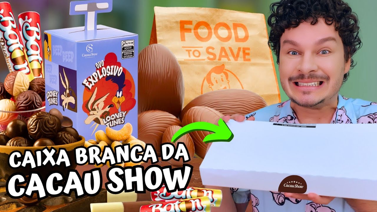 CACAU SHOW E ITENS DE MERCADO DO FOOD TO SAVE / O QUE VEIO NA SACOLA MISTERIOSA ? Vale a pena?