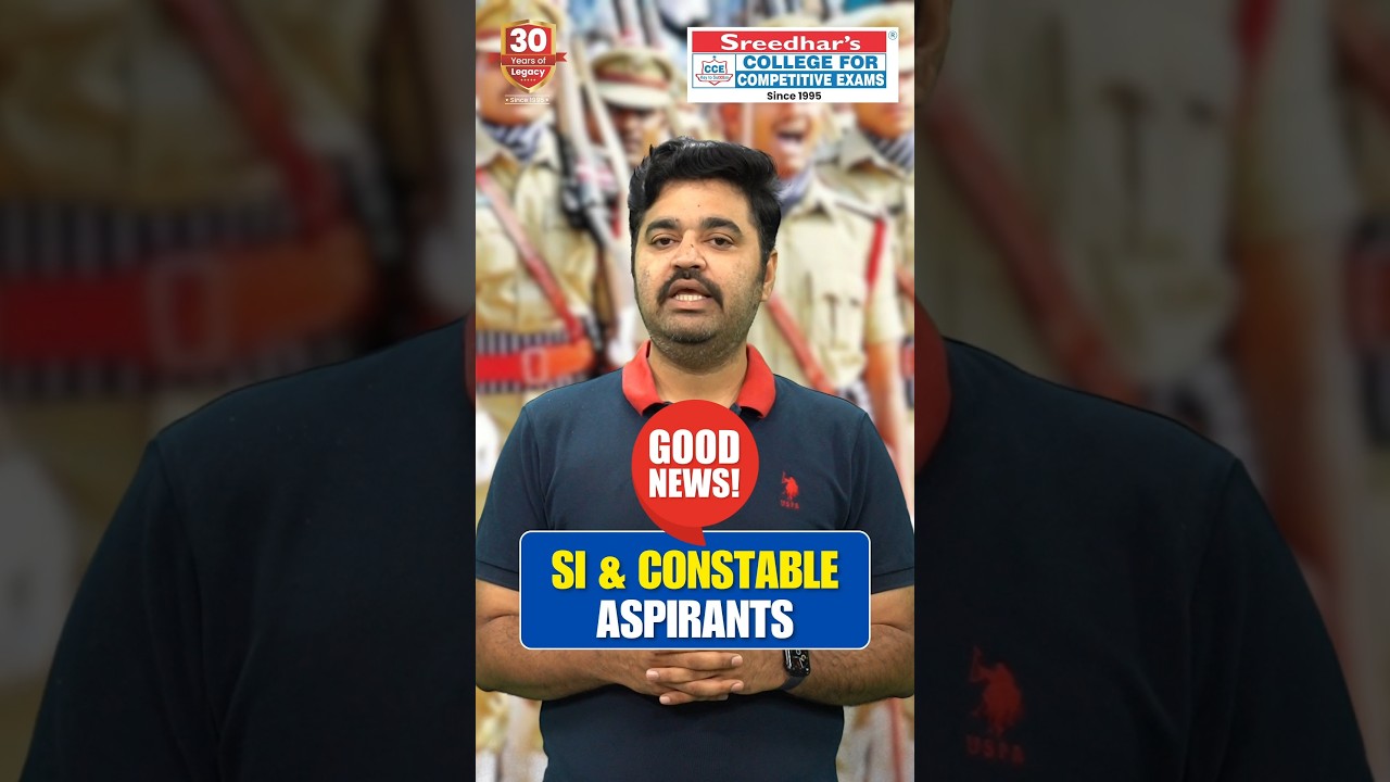 Free Grand Tests for all the TS SI/ PC aspirants on every Sunday 📚🎉🔥🔥#sreedharscce #cce #tspolice