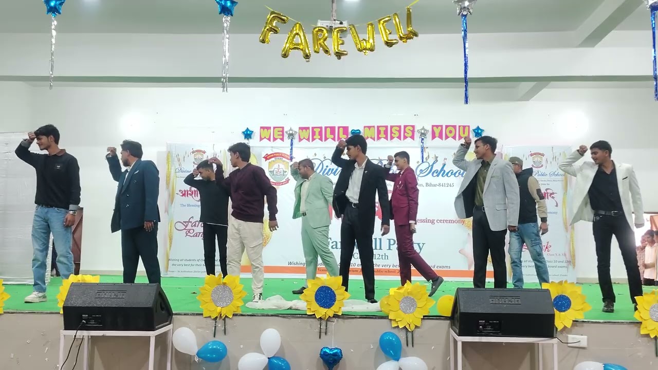Outstanding performance by the students of class 11 of Divine Public School in the farewell party