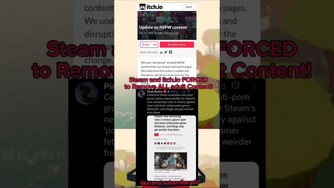 Payment Processors FORCED Steam and Itch.io to Remove ALL adult games? |#Drama