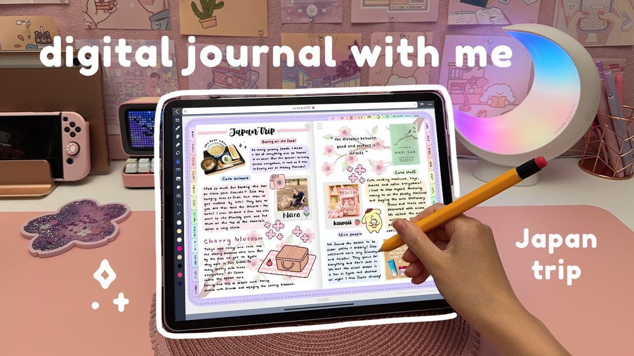 Digital journal with me on iPad Pro ✏️ digital planner | travel journal 💕