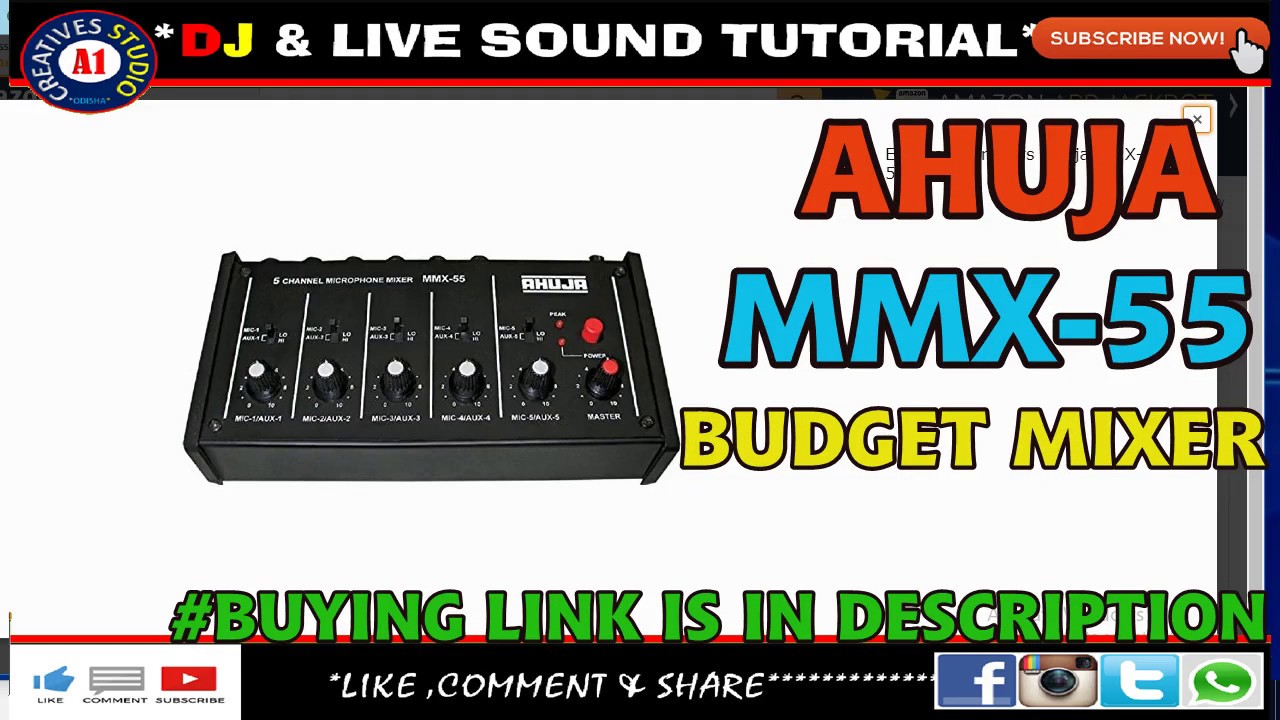 Best Budget Mixer Ahuja MMX 55 | 5 channel cheap Mixer