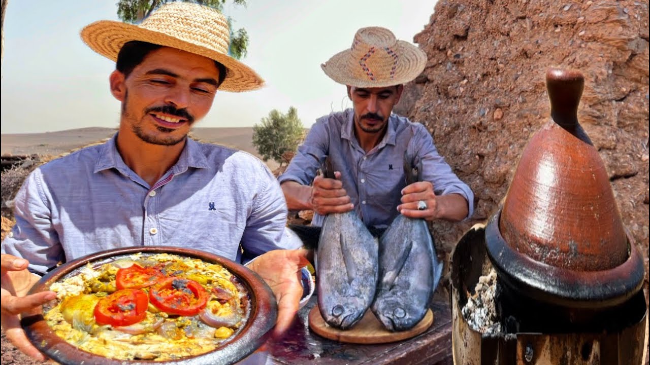 في البادية/ تعاونت مع مراتي في شقة دار 😍 وجدت ليهم احسن طاجين بالحوت 🐟لبيض👌واش بصح عايب هد شي؟