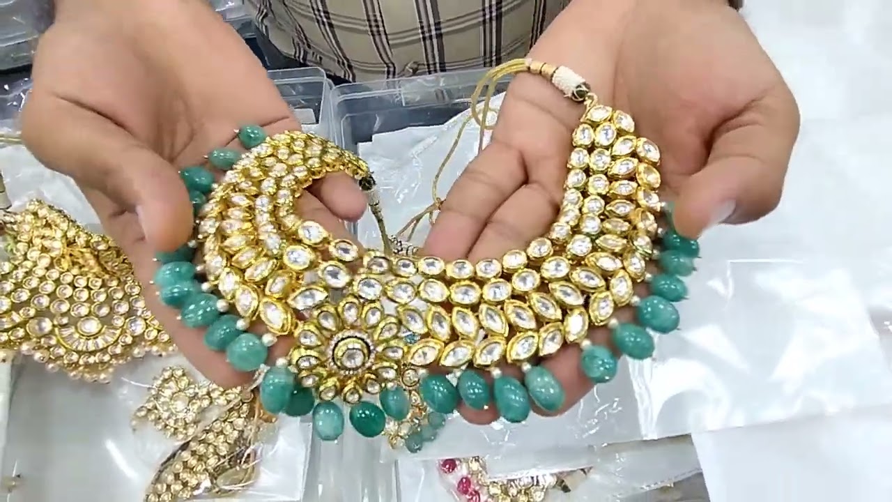 Export quality wholesale imitation jewellery, kundan jadau meena jewellery by Heera Jewellers Mumbai