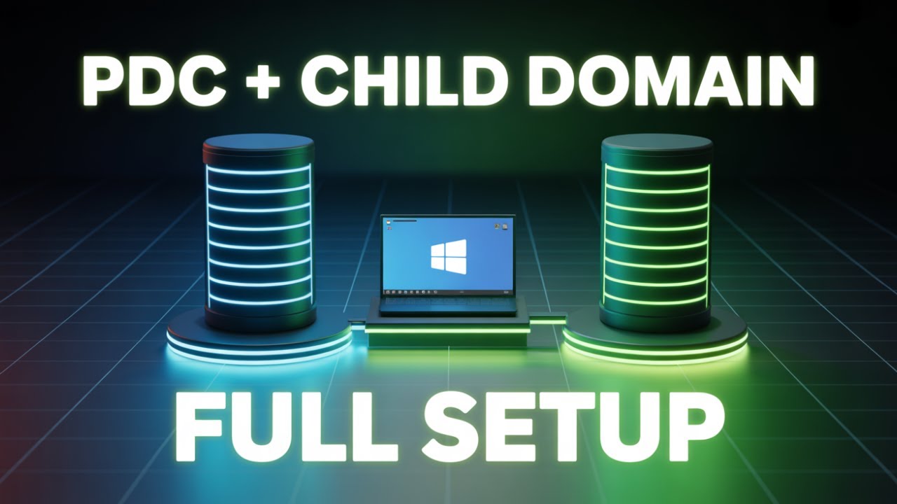 Windows Server 2016 | PDC & CDC Configuration | Child Domain + Client Join Tutorial | For Beginners