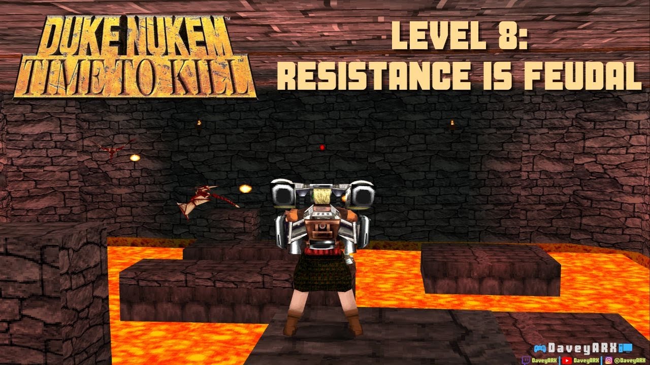 Duke Nukem: Time to Kill - Level 8: Resistance is Feudal - Death Wish - No Deaths - PSOne