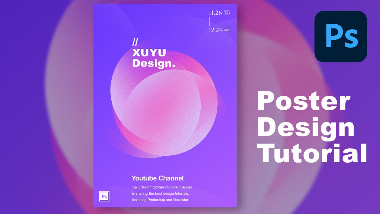 Photoshop Poster || Make A Minimalism Circle  Poster With Adobe Photoshop ||  (Free Download PSD👇)