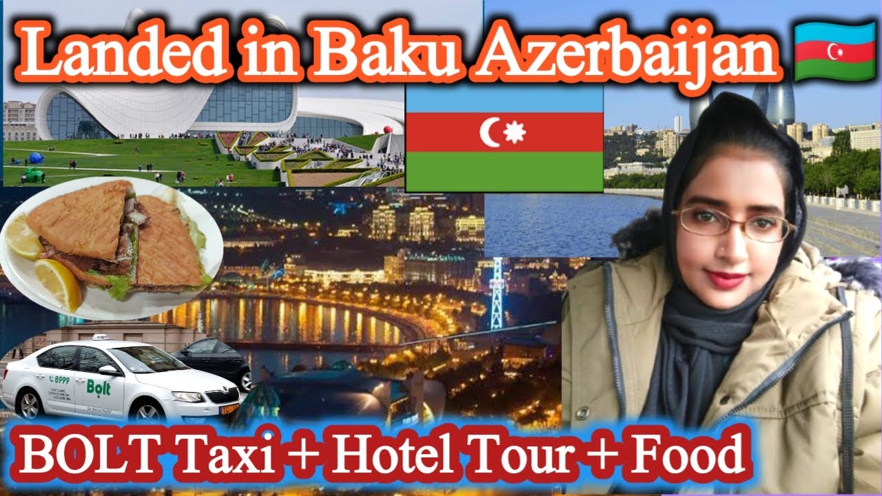 Arriving in Baku Azerbaijan 🇦🇿 | BOLT Taxi Ride, Istanbul Gold Hotel Tour & Delicious Fish Burger