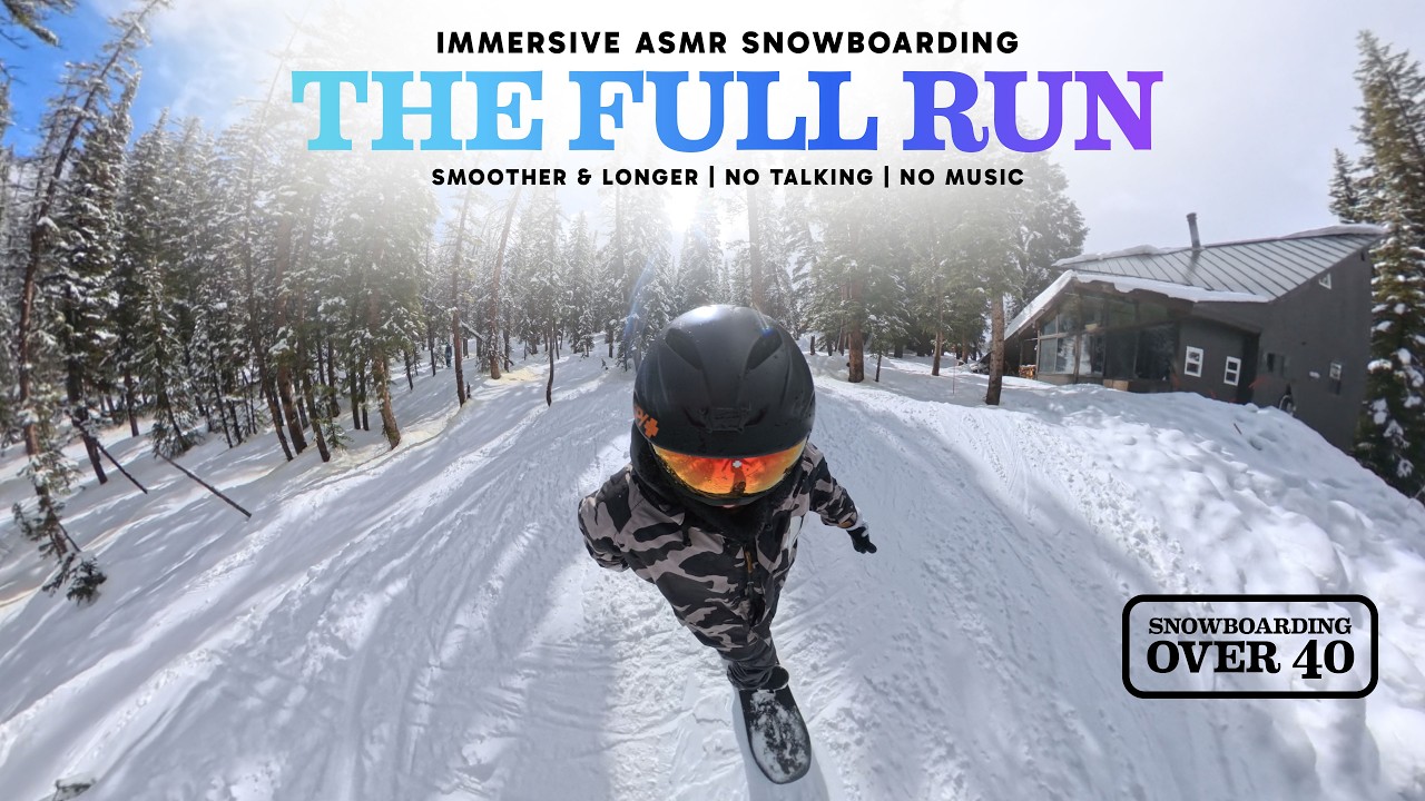 The Complete Secret Line - Longest Tree Run at Brighton - Immersive ASMR Snowboarding over 40