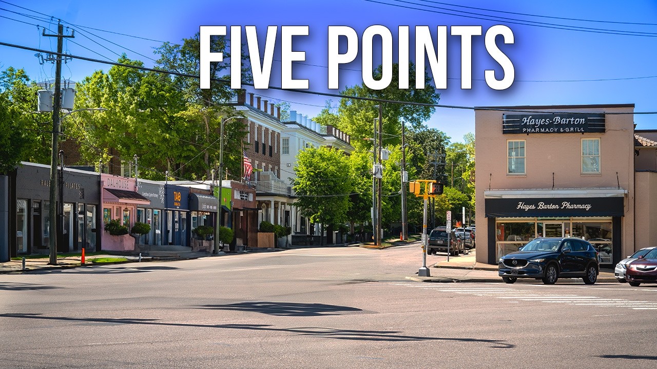 Five Points Shops & Homes Car Tour | Raleigh NC Top Neighborhoods
