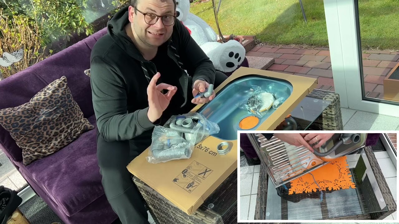 Edelstahlspüle Einbauspüle 1 Becken 76x43,5cm Aufbauspüle low Price Spülbecken Unboxing & Anleitung