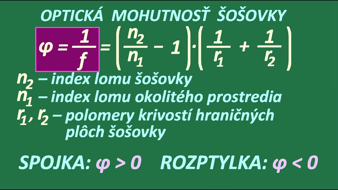 Šošovky   teória 3