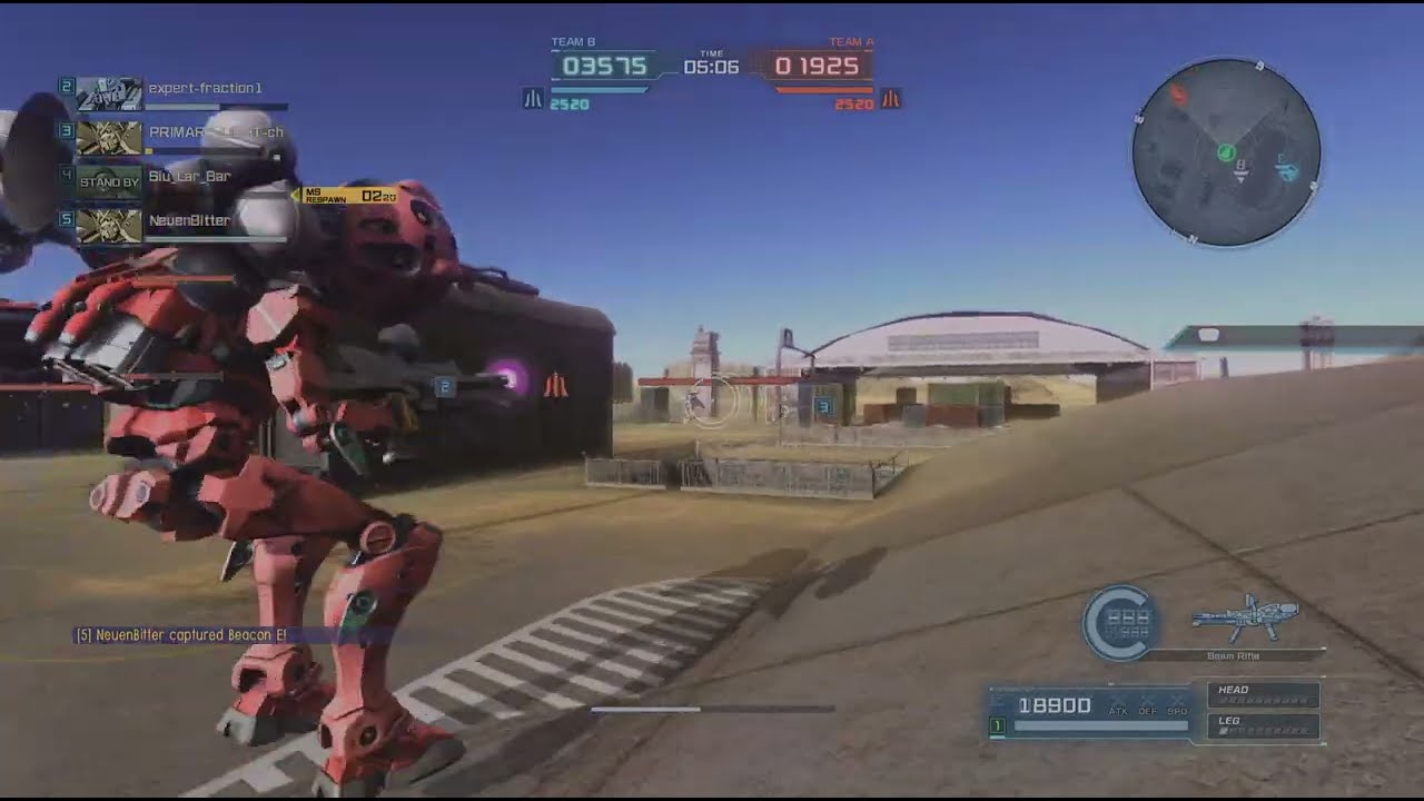 Gundam Battle Operation 2 -GBO 2- Ground Battle – lvl 1 Red Gundam