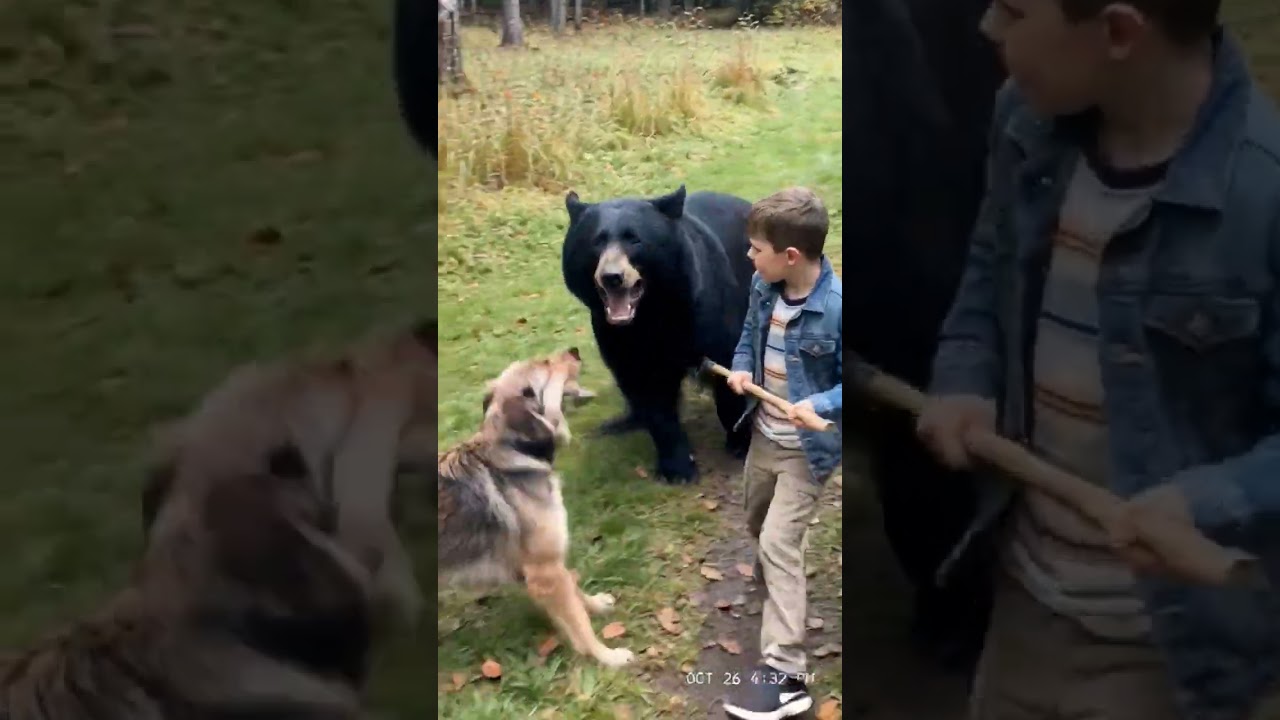 Bear CHARGES Boy! 😱 (Close Call) 