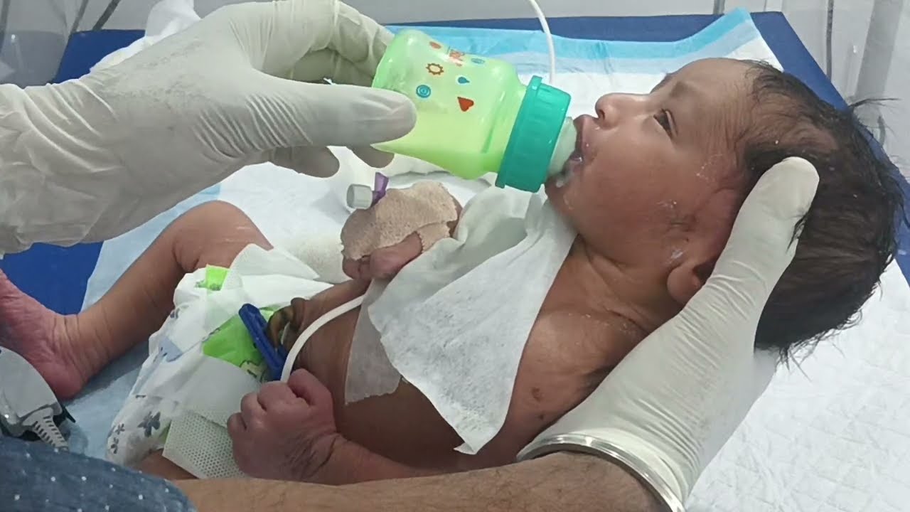 Hungry Newborn Baby 🍼🐥 || Loudly Crying For Milk 🍼 || Feeding Milk By The Nurse Love And Care ❤️